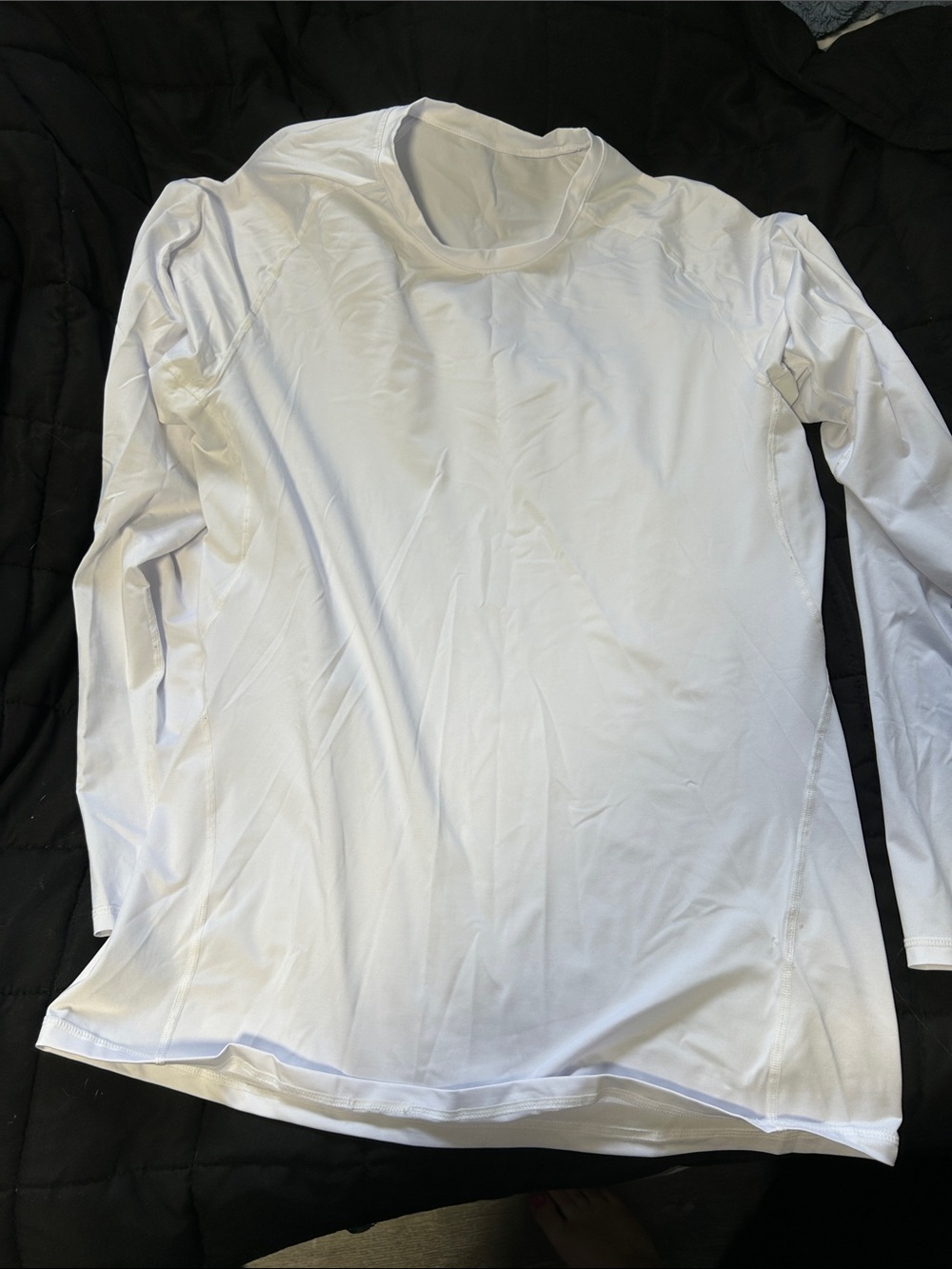 White Long Sleeve Performance Shirt